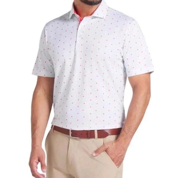 Puma Pique Botanic Golf Polo PEACEFUL BLUE-PEACH FROST S 628831 - Picture 2 of 8